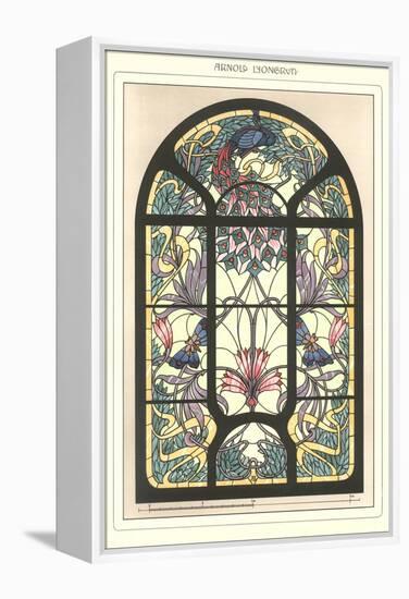 Art Nouveau Stained Glass-null-Framed Stretched Canvas