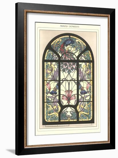 Art Nouveau Stained Glass-null-Framed Art Print