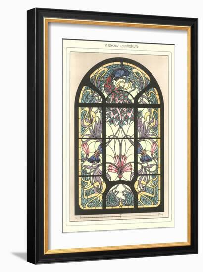 Art Nouveau Stained Glass-null-Framed Art Print