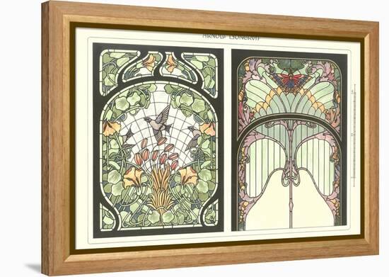 Art Nouveau Stained Glass-null-Framed Stretched Canvas