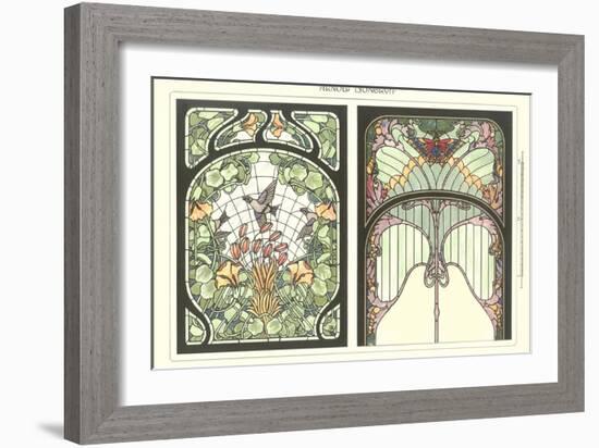 Art Nouveau Stained Glass-null-Framed Art Print