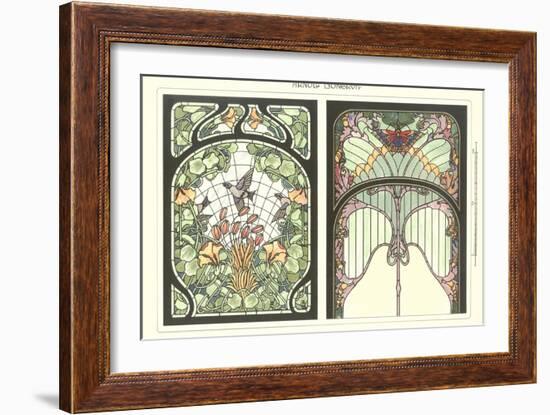 Art Nouveau Stained Glass-null-Framed Art Print