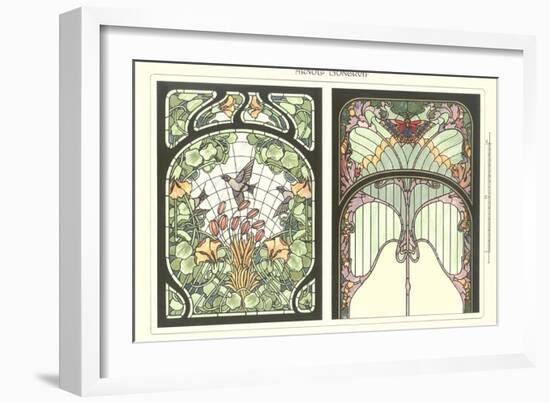 Art Nouveau Stained Glass-null-Framed Art Print