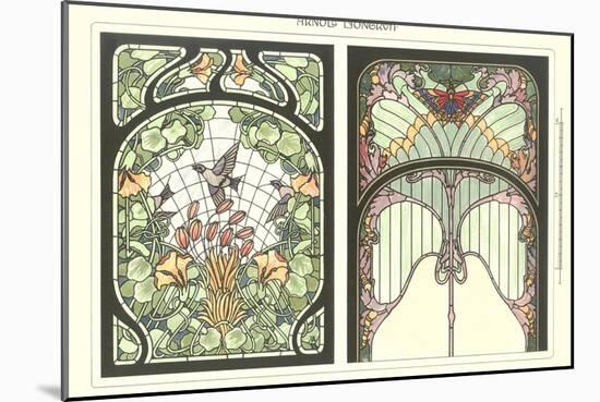 Art Nouveau Stained Glass-null-Mounted Art Print