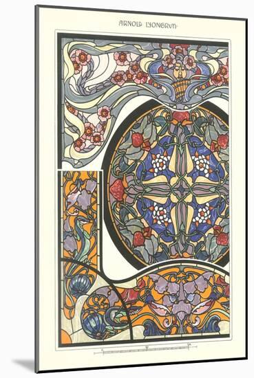 Art Nouveau Stained Glass-null-Mounted Art Print
