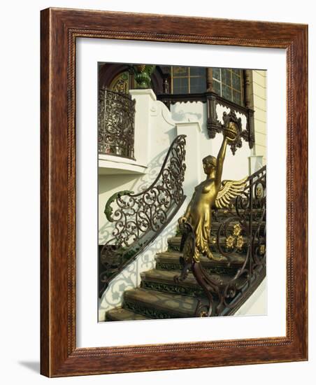 Art Nouveau Staircase at Hanava Pavilion, Prague, Czech Republic, Europe-Strachan James-Framed Photographic Print