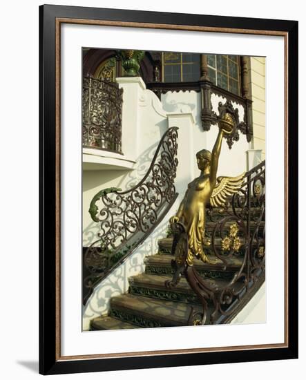 Art Nouveau Staircase at Hanava Pavilion, Prague, Czech Republic, Europe-Strachan James-Framed Photographic Print