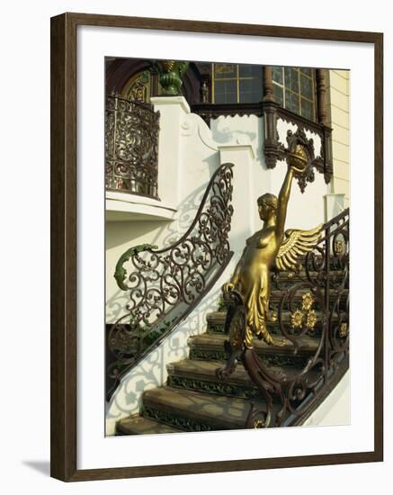 Art Nouveau Staircase at Hanava Pavilion, Prague, Czech Republic, Europe-Strachan James-Framed Photographic Print