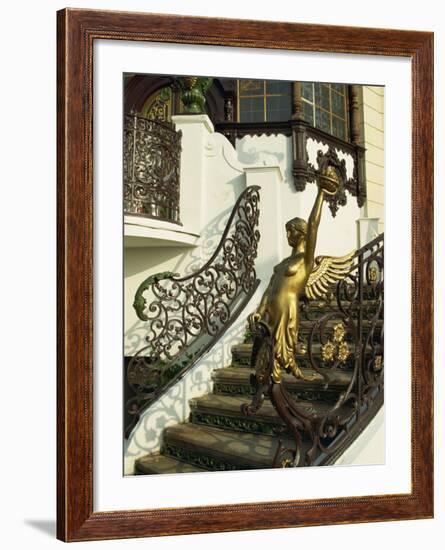 Art Nouveau Staircase at Hanava Pavilion, Prague, Czech Republic, Europe-Strachan James-Framed Photographic Print