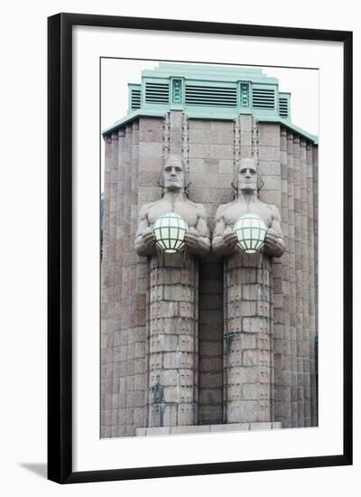 Art Nouveau Statues Designed by Emil Wikstrom at Rautatieasema Train Station-Christian Kober-Framed Photographic Print