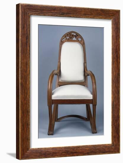 Art Nouveau Style Armchair Created for Universal Exhibition of 1900, Part of Dining Room Set-Louis Majorelle-Framed Giclee Print