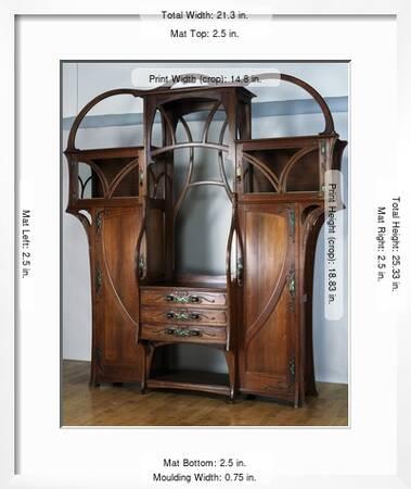 Art Nouveau Style Welsh Dresser Part Of Dining Room Set 1897