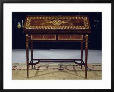 Art Nouveau Style Writing Desk 1910 Rosewood Inlaid With Ivory