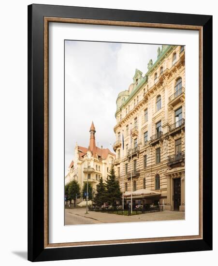 Art Noveau architecture in Central Riga, Latvia, Baltic States, Europe-Ben Pipe-Framed Photographic Print