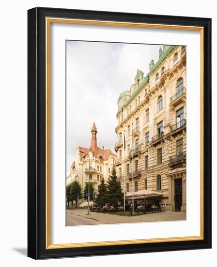 Art Noveau architecture in Central Riga, Latvia, Baltic States, Europe-Ben Pipe-Framed Photographic Print