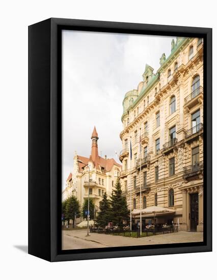 Art Noveau architecture in Central Riga, Latvia, Baltic States, Europe-Ben Pipe-Framed Premier Image Canvas