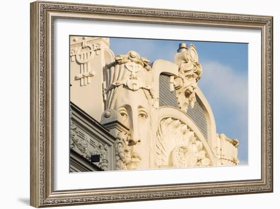 Art Noveau architecture in Central Riga, Latvia, Baltic States, Europe-Ben Pipe-Framed Photographic Print