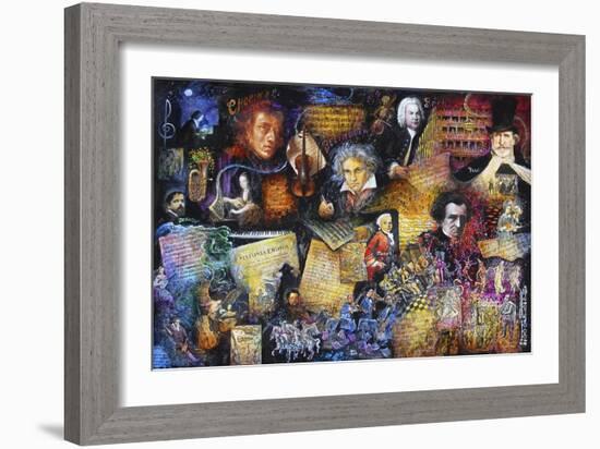 Art of Music-Bill Bell-Framed Giclee Print