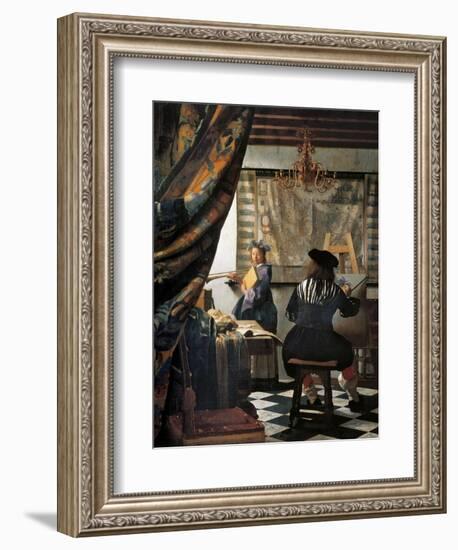 Art of Painting-Johannes Vermeer-Framed Art Print