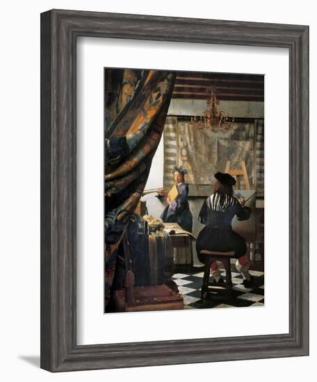 Art of Painting-Johannes Vermeer-Framed Art Print