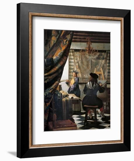 Art of Painting-Johannes Vermeer-Framed Art Print