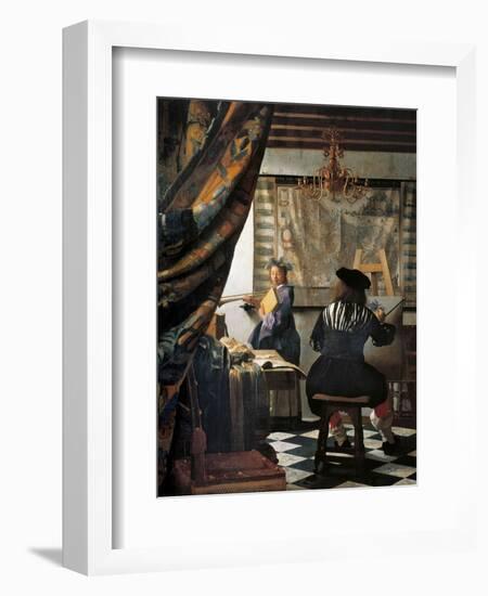 Art of Painting-Johannes Vermeer-Framed Art Print