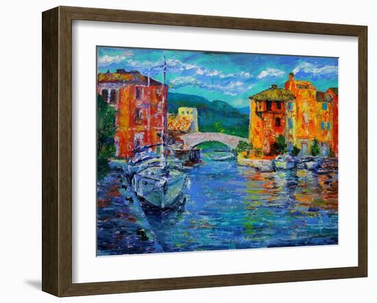 Art Painting of Port Grimaud in France-DenKuvaiev-Framed Photographic Print