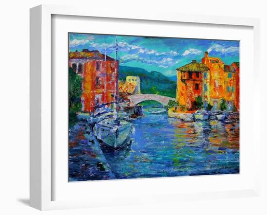 Art Painting of Port Grimaud in France-DenKuvaiev-Framed Photographic Print