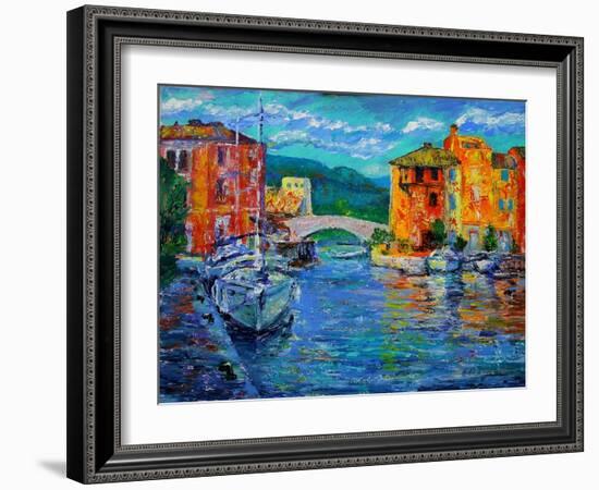 Art Painting of Port Grimaud in France-DenKuvaiev-Framed Photographic Print