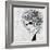 Art Sketched Beautiful Girl Face With Curly Hair And In Profile In Black Graphic-Irina QQQ-Framed Art Print