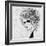 Art Sketched Beautiful Girl Face With Curly Hair And In Profile In Black Graphic-Irina QQQ-Framed Art Print