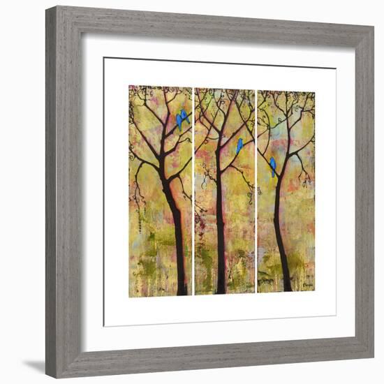 Art Tree Print Triptych-Blenda Tyvoll-Framed Premium Giclee Print