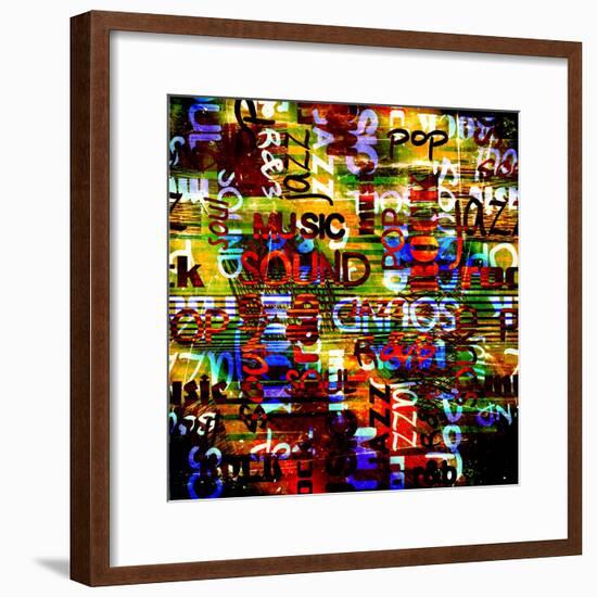 Art Urban Graffiti Raster Background-Irina QQQ-Framed Premium Giclee Print