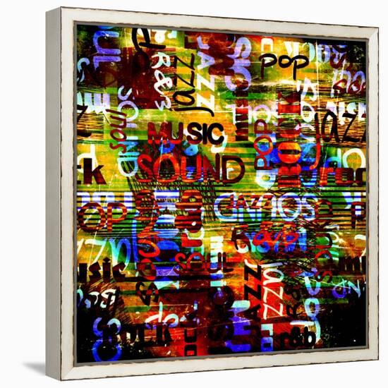 Art Urban Graffiti Raster Background-Irina QQQ-Framed Stretched Canvas