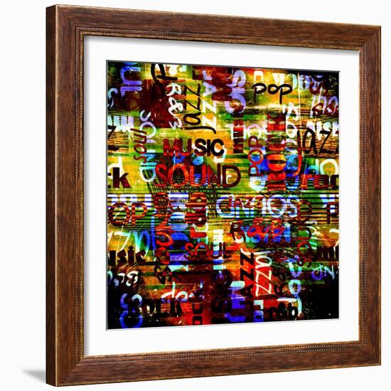 Art Urban Graffiti Raster Background-Irina QQQ-Framed Art Print