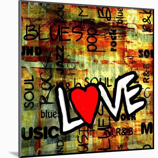 Art Urban Graffiti Raster Background-Irina QQQ-Mounted Art Print