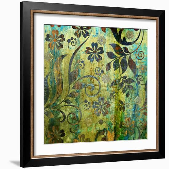 Art Vintage Floral Background Pattern-Irina QQQ-Framed Art Print