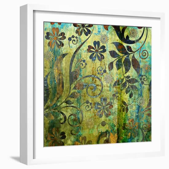 Art Vintage Floral Background Pattern-Irina QQQ-Framed Art Print