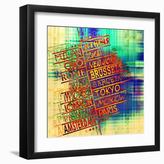 Art Vintage Word Pattern-Irina QQQ-Framed Art Print