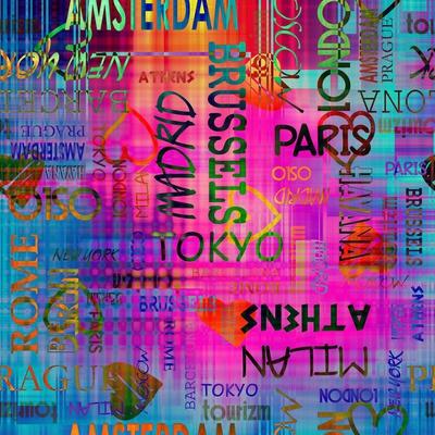 'Art Vintage Word Pattern' Art Print Irina QQQ