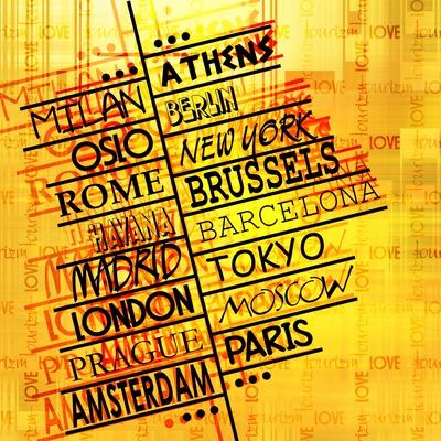 'Art Vintage Word Pattern' Art Print Irina QQQ