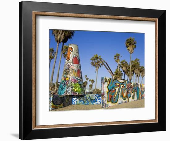 Art Walls, Legal Graffiti, on Venice Beach, Los Angeles, California, USA-Richard Cummins-Framed Photographic Print