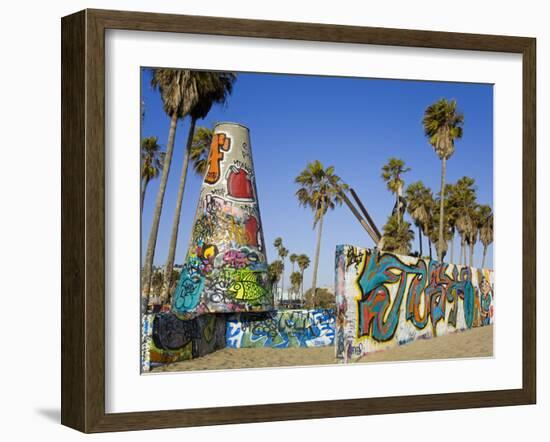 Art Walls, Legal Graffiti, on Venice Beach, Los Angeles, California, USA-Richard Cummins-Framed Photographic Print