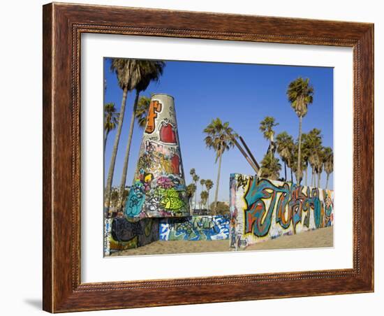 Art Walls, Legal Graffiti, on Venice Beach, Los Angeles, California, USA-Richard Cummins-Framed Photographic Print