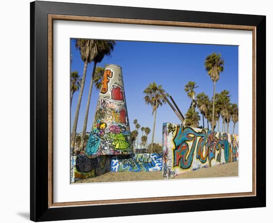 Art Walls, Legal Graffiti, on Venice Beach, Los Angeles, California, USA-Richard Cummins-Framed Photographic Print