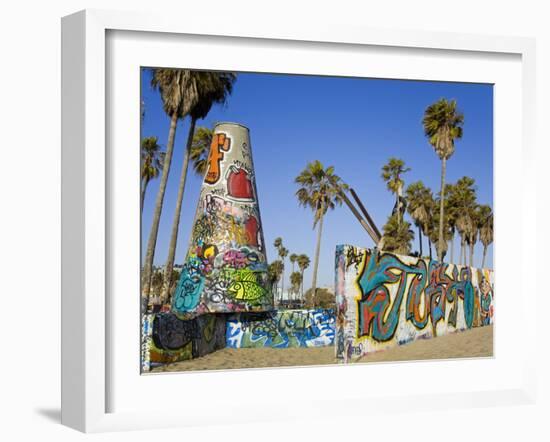 Art Walls, Legal Graffiti, on Venice Beach, Los Angeles, California, USA-Richard Cummins-Framed Photographic Print