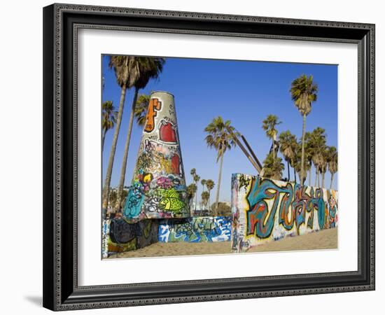 Art Walls, Legal Graffiti, on Venice Beach, Los Angeles, California, USA-Richard Cummins-Framed Photographic Print