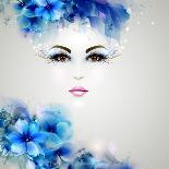 Beautiful Fashion Women With Abstract Design Elements-artant-Art Print