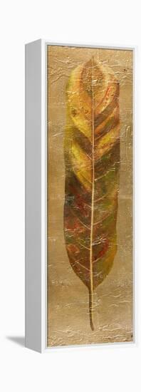 Arte Verde on Gold II-Patricia Pinto-Framed Stretched Canvas