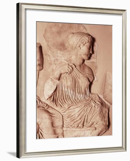 Artemis by Phidias, Details from Frieze on East Side of Parthenon, Pentelic Marble, 447-440 B.C.-null-Framed Giclee Print